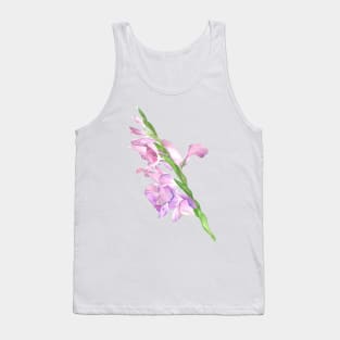 Gladiolus, floral watercolor painting Tank Top